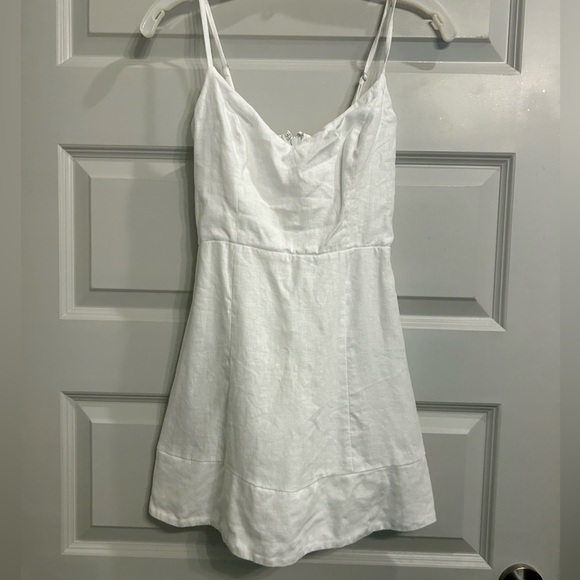 Reformation Holt Linen Dress White - Picture 2 of 6